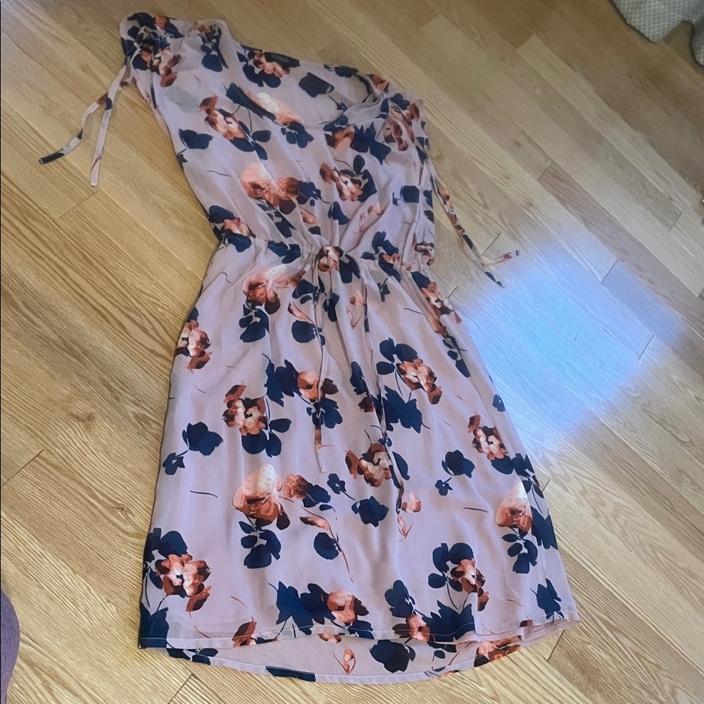 Soaked in Luxury Floral Pink Dress sz S.